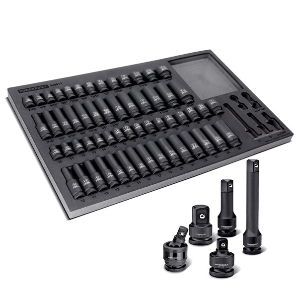63Pc 1/2 Drive Master Impact Socket Set